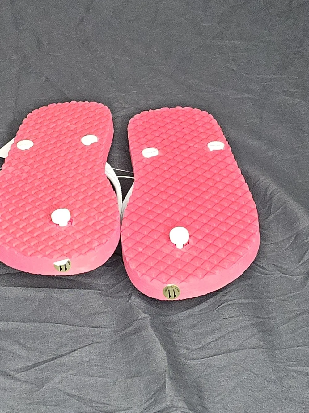 Locals Red Flip Flop Sandals with White Straps
